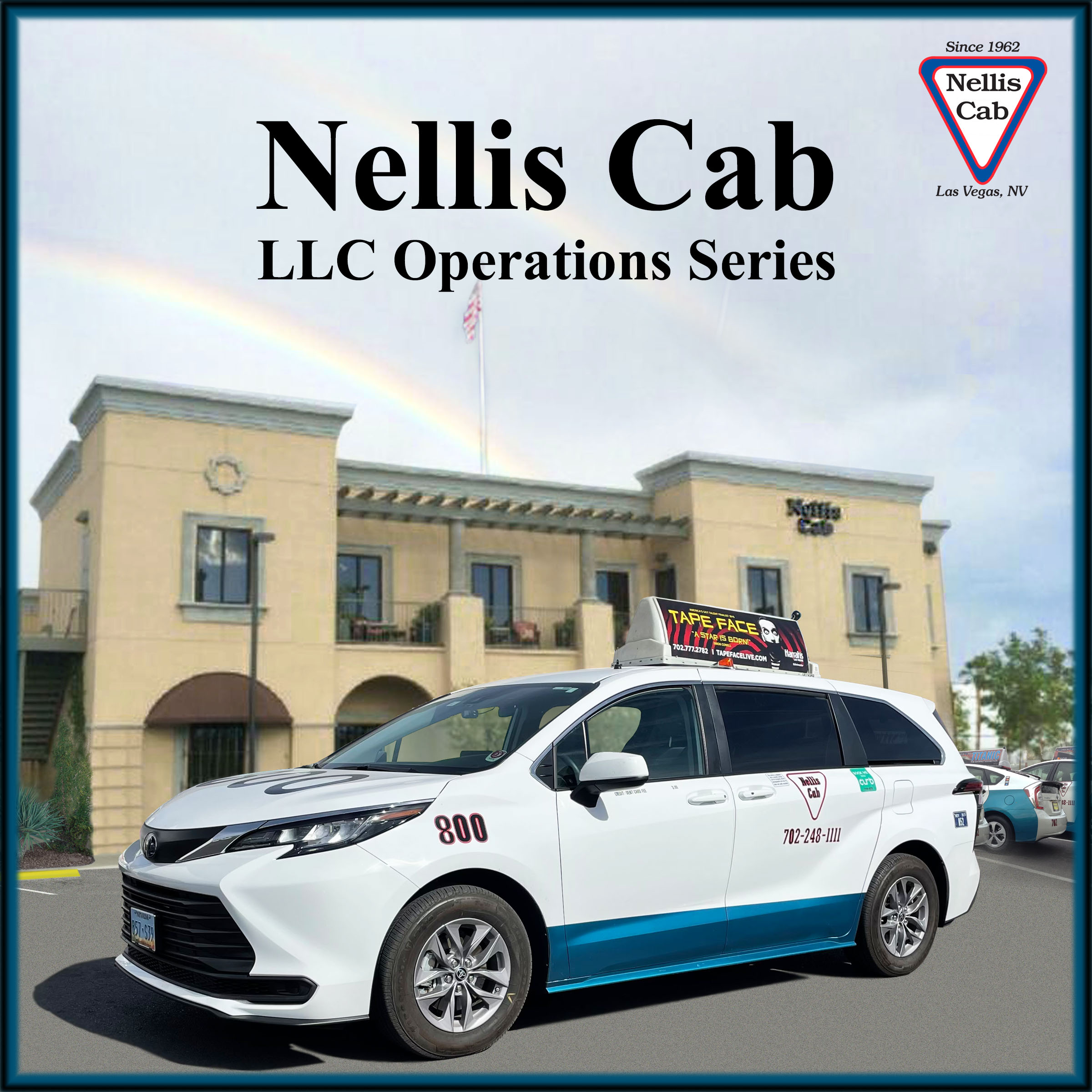 Las Vegas Nellis Cab Green Fleet Prius
